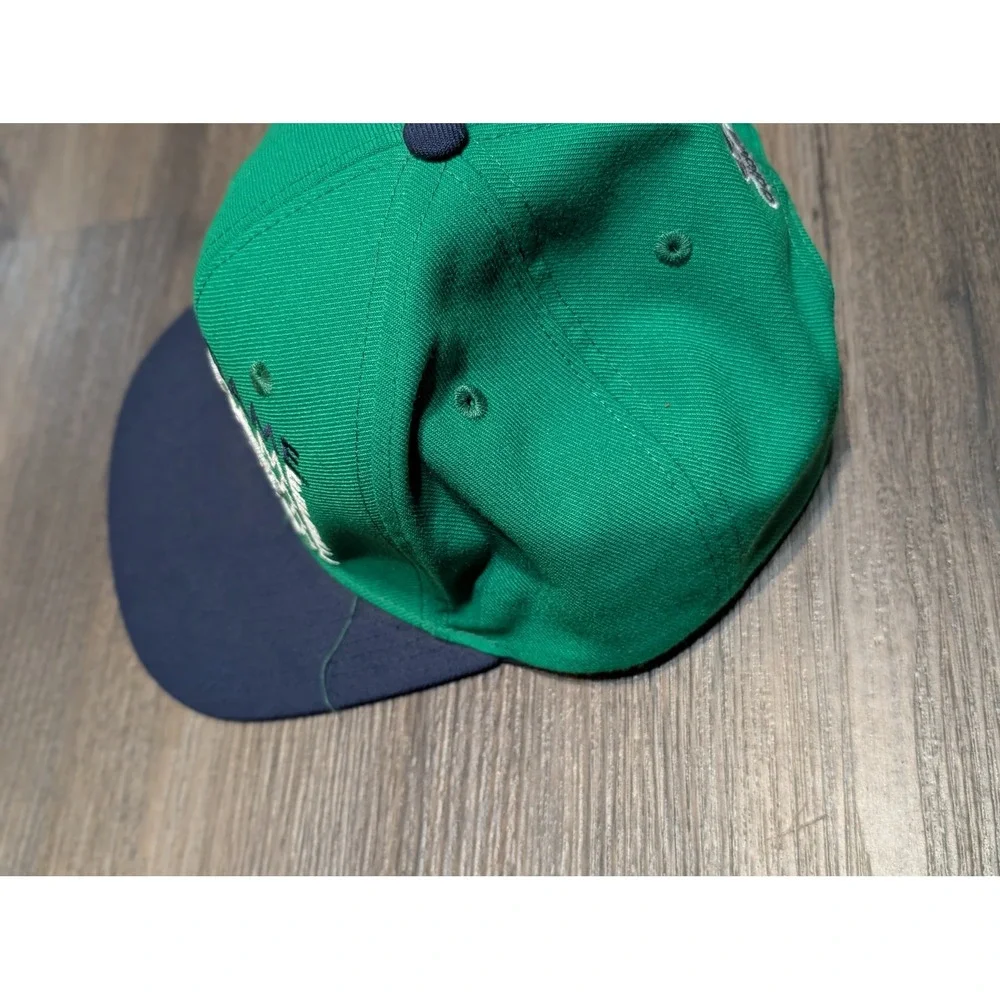 Notre Dame‎ Fighting Irish Adidas Snapback Hat Cap Adult Green Blue Adjustable